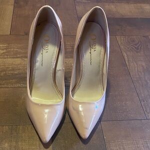 Nude Patent Heels